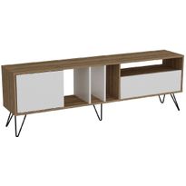 TV-taso Linento Furniture Mistico 180 pähkinä/valkoinen