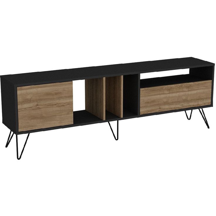 TV-taso Linento Furniture Mistico (180) pähkinä/musta