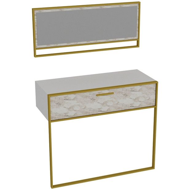 Sivupöytä ja peili Linento Furniture Polka, eri värejä