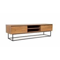 TV-taso Linento Furniture Laxus 180 pähkinä/musta