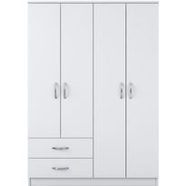 Vaatekaappi Linento Furniture BA101 1853, 120cm, valkoinen