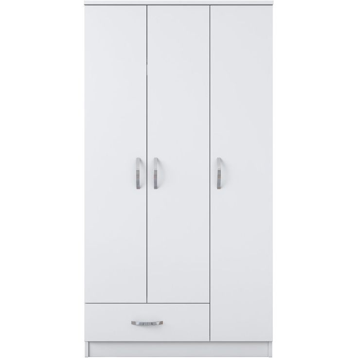 Vaatekaappi Linento Furniture BA102 1867 90cm, valkoinen