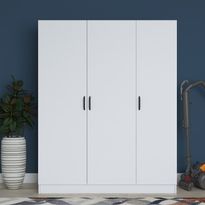 Vaatekaappi Linento Furniture BA105-1992, 145x181.8cm, valkoinen, Verkkokaupan poistotuote