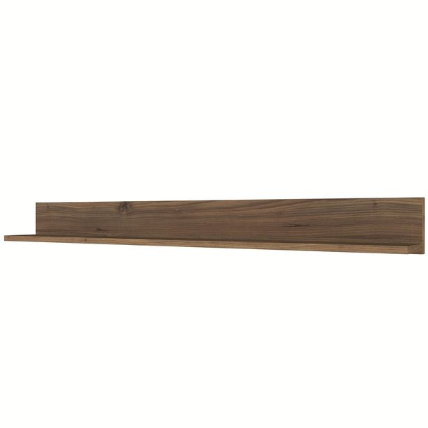 Seinähylly Linento Furniture E5-226, leveys 135.8cm, tummanruskea