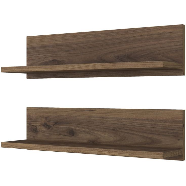 Seinähylly Linento Furniture E18-1039, leveys 60cm, 2kpl, tummanruskea