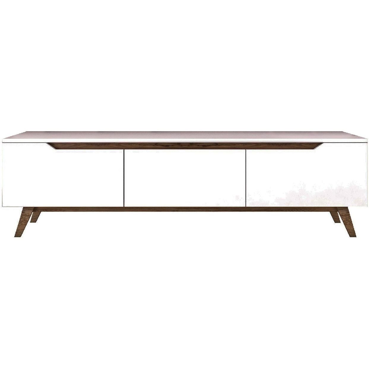 TV-taso Linento Furniture D1 794 valkoinen/pähkinä