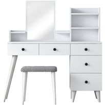 Meikkipöytä Linento Furniture BJ101-2294, valkoinen