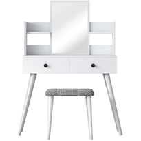 Meikkipöytä Linento Furniture BJ102-2235, valkoinen