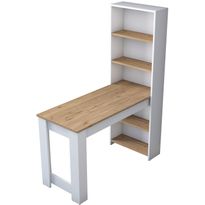 Kynsipöytä Linento Furniture BJ113-2621, ruskea/valkoinen, Verkkokaupan poistotuote