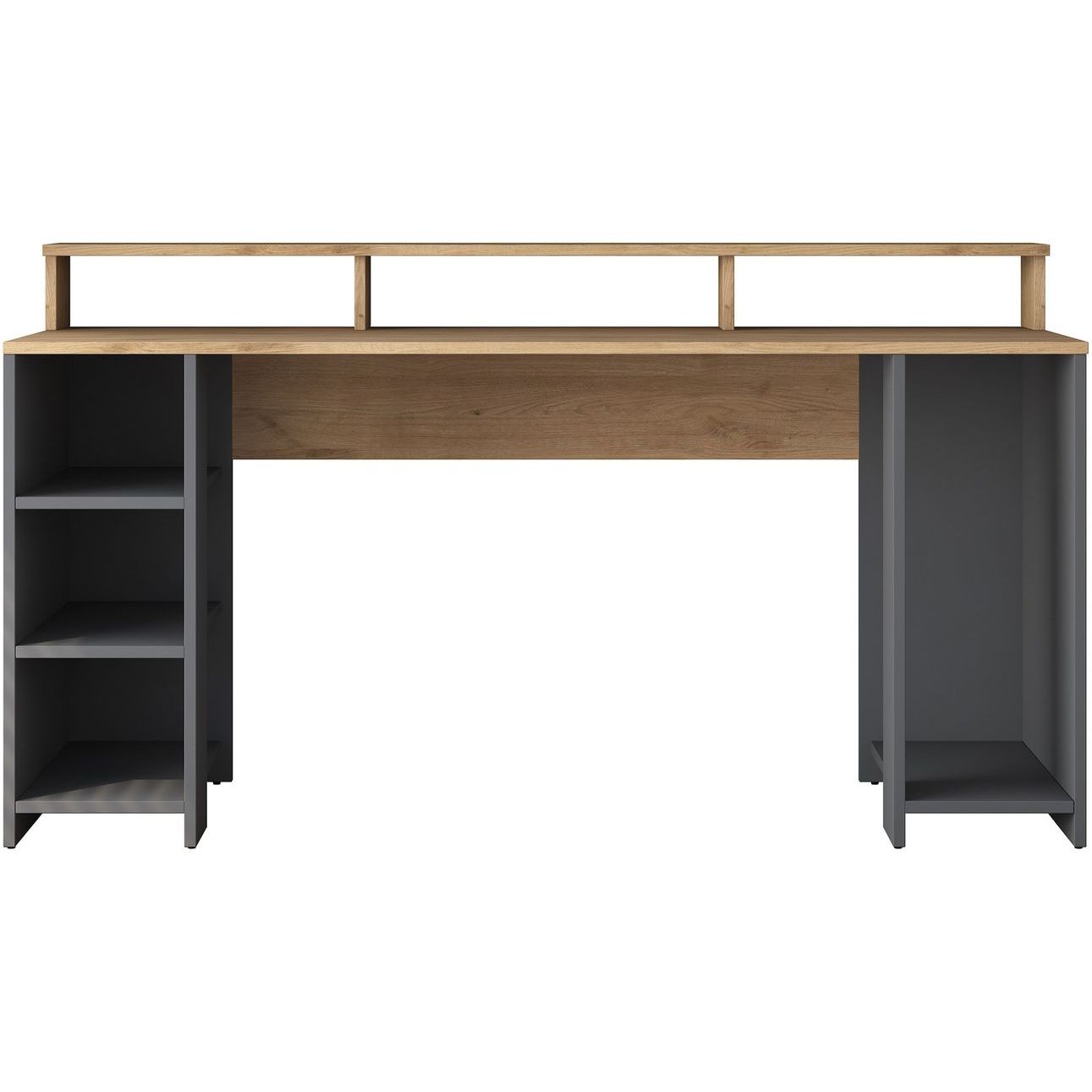 Työpöytä Linento Furniture HA110-2629, 160x55cm, ruskea/antrasiitti