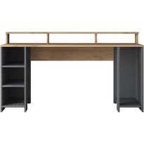 Työpöytä Linento Furniture HA110-2629, 160x55cm, ruskea/antrasiitti