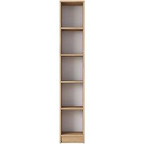 Kirjahylly Linento Furniture HC114-2661, korkeus 170cm, leveys 30cm, ruskea