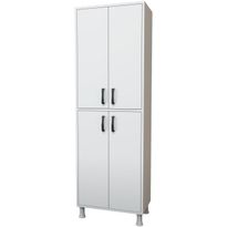 Kaappi Linento Furniture M4-1103, korkeus 191cm, leveys 62.6cm, valkoinen