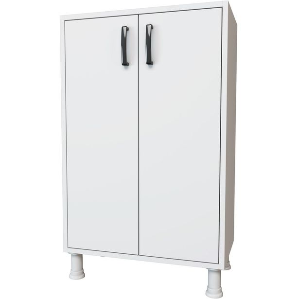 Kaappi Linento Furniture M8-1125, korkeus 101.4cm, leveys 62.6cm, valkoinen