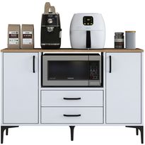 Aamiaiskaappi Linento Furniture JE174 - 3289 saksanpähkinä/valkoinen
