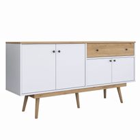 Senkki Linento Furniture GD110 - 3327 saksanpähkinä/valkoinen
