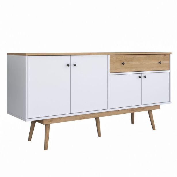 Senkki Linento Furniture GD110 - 3327 saksanpähkinä/valkoinen