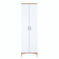 Eteisen kaappi Linento Furniture EA111-2703, leveys 60cm, valkoinen/ruskea