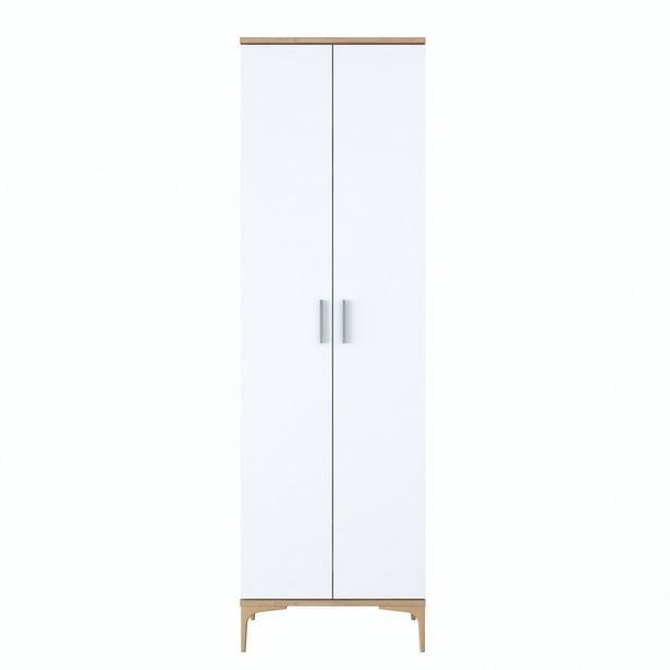 Eteisen kaappi Linento Furniture EA111-2703, leveys 60cm, valkoinen/ruskea
