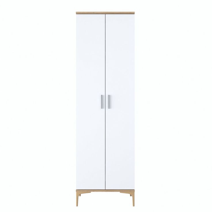 Eteisen kaappi Linento Furniture EA111-2703, leveys 60cm, valkoinen/ruskea