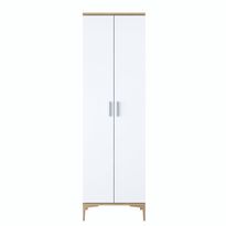 Kaappi Linento Furniture EA116-2746, 60x198.6cm, valkoinen/ruskea