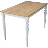 Ruokapöytä Linento Furniture JA104-2598, 120x70cm, ruskea/valkoinen