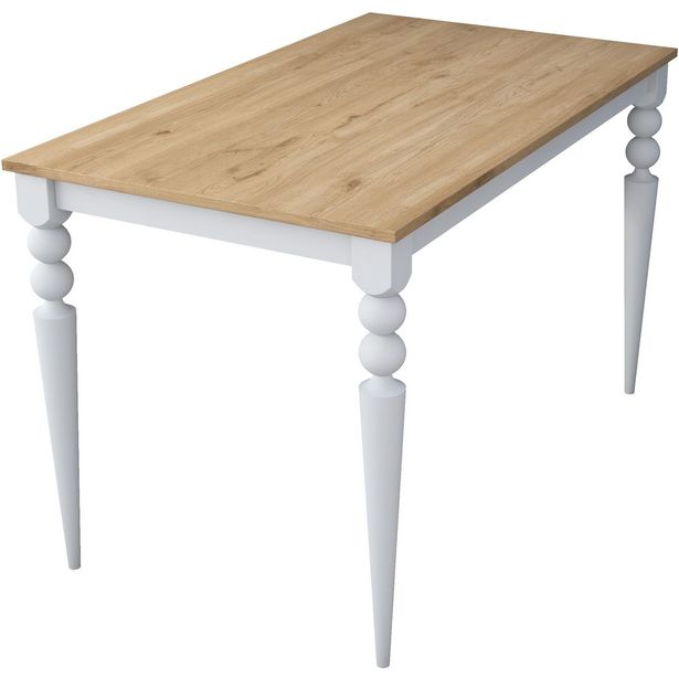Ruokapöytä Linento Furniture JA104-2598, 120x70cm, ruskea/valkoinen