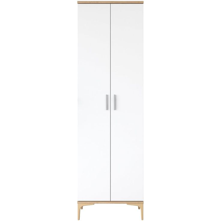 Kaappi Linento Furniture JE102-2790, leveys 60cm, korkeus 198.6cm, valkoinen/ruskea
