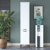 Kaappi Linento Furniture JE111-2949, leveys 40cm, korkeus 198.6cm, valkoinen