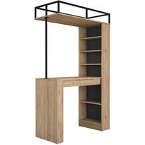 Baaripöytä Linento Furniture JA117 - 3173 saksanpähkinä/musta, Verkkokaupan poistotuote