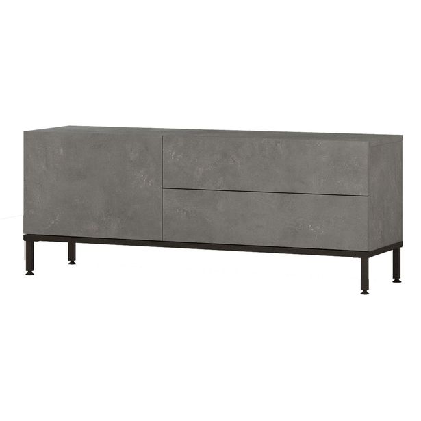 TV-taso Linento Furniture LV5, kivikuosi, hopeanharmaa