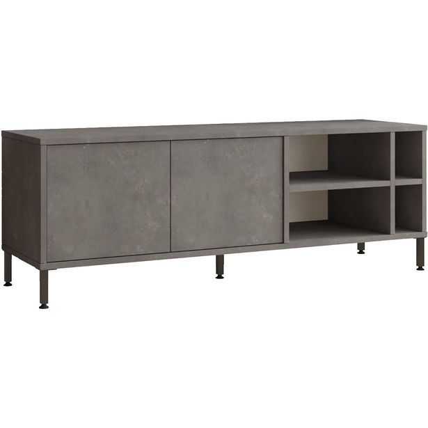 TV-taso Linento Furniture LV8, hopeanharmaa