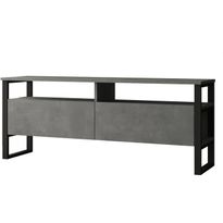 TV-taso Linento Furniture LV11, kivikuosi, hopeanharmaa