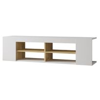 TV-taso Linento Furniture LV13, valkoinen/tammi