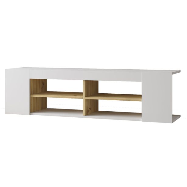 TV-taso Linento Furniture LV13, valkoinen/tammi
