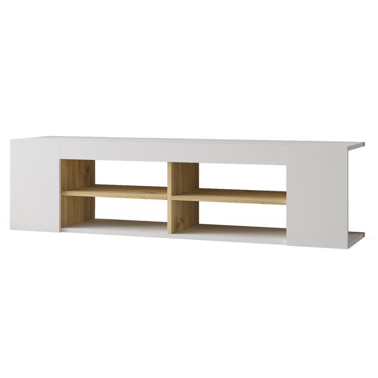 TV-taso Linento Furniture LV13, valkoinen/tammi