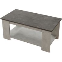 Sohvapöytä Linento Furniture LV15, kivikuosi, hopea/antrasiitinharmaa