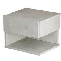 Yöpöytä Linento Furniture LV27, hopeanharmaa