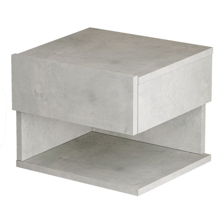 Yöpöytä Linento Furniture LV27, hopeanharmaa