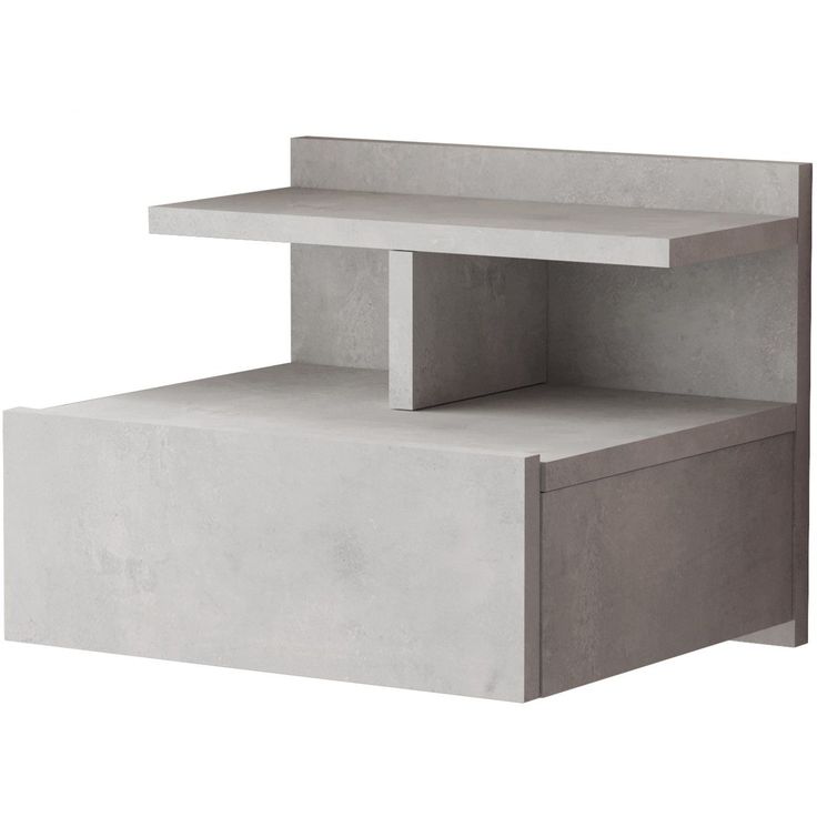 Yöpöytä Linento Furniture LV28, kivikuosi, hopeanharmaa