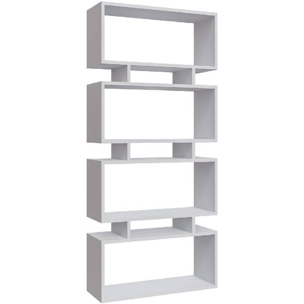 Kirjahylly Linento Furniture Langdon valkoinen