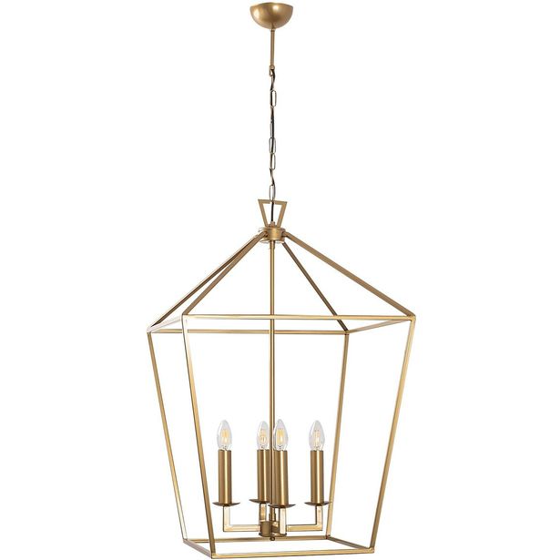 Kattokruunu Linento Lighting Till, 50cm, 4xE14, kulta