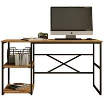 Työpöytä Linento Furniture VG26, vasen, ruskea