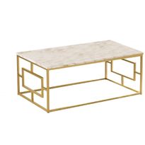 Sohvapöytä Linento Furniture VG12-GE valkoinen marmori/kulta