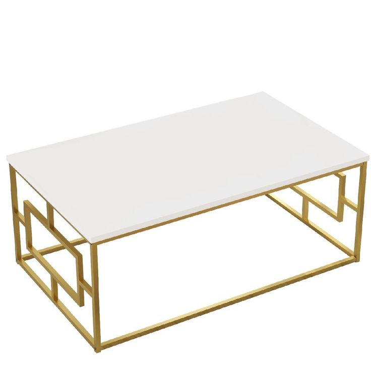 Sohvapöytä Linento Furniture VG12-W valkoinen/kulta