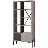 Kirjahylly Linento Furniture BO1, vaaleanharmaa