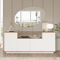 Senkki Linento Furniture Fr15-Aw, 180x75cm, ruskea/valkoinen