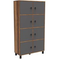 Kaappi Linento Furniture MN06, ruskea/harmaa