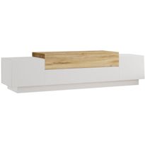 TV-taso Linento Furniture FD1, valkoinen/ruskea