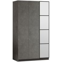 Vaatekaappi Linento Furniture HM1, antrasiitti/harmaa, 103,8cm